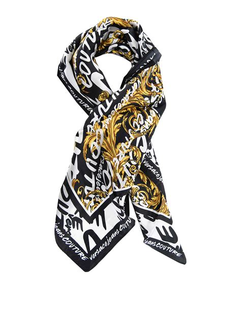 versace jeans couture silk scarf|versace scarf price.